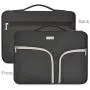 HESTECH Chromebook Case,11.6''-12.5 inch Water Repellent Polyester Protective Laptop Sleeve Bag Handle Front Pockets Acer/HP Stream/Samsung/Microsoft Surface Pro 7/3/4/5/6,Black