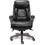 Serta 44942 Executive Office Chair with Smart Layers Technology | Leather and Mesh Ergonomic with Contoured Lumbar and ComfortCoils | Black & White
