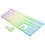 HK Gaming 108 Double Shot PBT Pudding Keycaps Keyset for Mechanical Gaming Keyboard MX Switches (White)