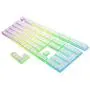 HK Gaming 108 Double Shot PBT Pudding Keycaps Keyset for Mechanical Gaming Keyboard MX Switches (White)