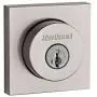 Kwikset 91580-001 Halifax Slim Square Single Cylinder Deadbolt featuring SmartKey in Satin Nickel