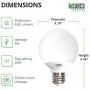 Sunco Lighting 6 Pack G25 LED Globe, 6W=40W, Dimmable, 450 LM, 6000K Daylight Deluxe, E26 Base, Ideal for Bathroom Vanity or Mirror - UL & Energy Star