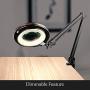 Brightech LightView Pro Magnifying Lamp & Table Clamp - Max Comfort - Pro Work Like Lash Extensions & Crafts - Durable Glass Magnifier with Bright LED Light - Dimmable & Adjustable Light Color