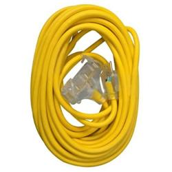 Southwire 04188 12/3 Multi-Outlet Vinyl Extension Cord with Lighted End, 50-Foot