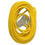 Southwire 04188 12/3 Multi-Outlet Vinyl Extension Cord with Lighted End, 50-Foot