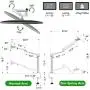 Viozon Monitor and Laptop Mount, 2-in-1 Adjustable Dual Monitor Arm Desk Stand, Single Gas Spring Arm with Laptop Tray for 12-17'' Laptop Single Arm Stand/Holder for 17-32'' Monitor(3L proS)