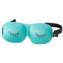 Bucky Ultralight Comfortable Contoured Travel and Sleep Eye Mask, Aqua Eyelash, One Size