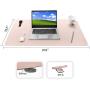 HOMECAS Desk Pad,Office Desk Mat Blotter,31.5'' x 15.7'' Upgraded PU Leather Desk Protector Cover Large Mouse Pad, Waterproof Writing Mat for Office/Home/Computer,Dual Use (Pink & Silver)