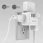 Multi Plug Outlet, Outlet expanders, POWSAV USB Wall Charger with 3 USB Ports(Smart 3.0A Total) and 3-Outlet Extender with 3 Way Splitter, No Surge Protector for Cruise Ship, Home, Office, ETL Listed