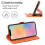 Rssviss for iPhone 12 Pro Max Case 6.7'', Protective Leather Wallet Shockproof Magnetic Flip Phone Cover with Card Slots and Stand for iPhone 12 Pro Max 6.7''-Orange