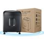 Bonsaii Paper Shredder, 8-Sheet Micro Cut Credit Card Shredder for Home Office with 4 Gallons Pull-Out Basket and 4 Casters, Black