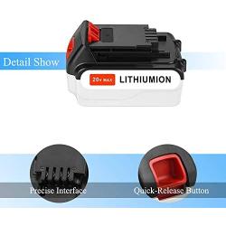 5.0Ah Replacement for Black and Decker 20V Lithium ion Battery LBX20 LBXR20 LBXR2020 LBXR20-OPE LB2X4020-OPE High Capacity 1Pack Forrat