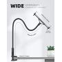 Gooseneck Tablet Mount Holder for Bed - Lamicall Flexible Tablet Arm Clamp, Bed Stand for 4.7-11'' Devices, Such as iPad Mini 7.9, Air 9.7, Pro 10.5/11, Switch, Galaxy Tabs - Black