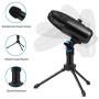 USB Plug&Play Computer Microphone, FDUCE Professional Studio PC Mic with Tripod for Gaming, Streaming, Podcast, Chatting, YouTube on Mac & Windows(Black)