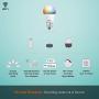 SYLVANIA Smart+ Wi-Fi Full Color Dimmable A19 LED Light Bulb, CRI 90+, 60W Equivalent, Compatible with Alexa and Google Assistant, 4 Pack