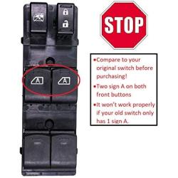 Power Window Switch for 07-12 Altima Front Left/Drivers Door (2 Auto Down) 71028