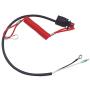 AIB2C 2 Packs Engine Stop Switch Assembly Emergency Cut-Off Switch & Lanyard 6E9-82575-00-00 6E9-82575-02-00 for Yamaha Outboard Motor Engine 15HP 25HP 30HP 40HPor Yamaha Outboard Motor Engine