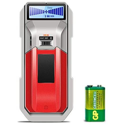 Stud Finder Wall Scanner - Electronic Stud Beam Finder Wall Detector Multi Functions Deep Scan Sensor Center Locator with LCD Display for Wood Metal Studs AC Wire Accurate Detection