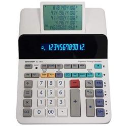Sharp EL-1901 Paperless Printing Calculator with Check and Correct, 12-Digit LCD Primary Display, Functions the Same as a Printing Calculator/Adding Machine with Scrolling LCD Display Instead of Paper