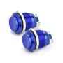 APIELE (Pack of 2) 19MM Momentary Push Button Switch 5A Aluminium Alloy Shell 12V 24V 36 DC 110V 250V AC 5A 1NO SPST Screw Terminal APIELE (Blue Shell)
