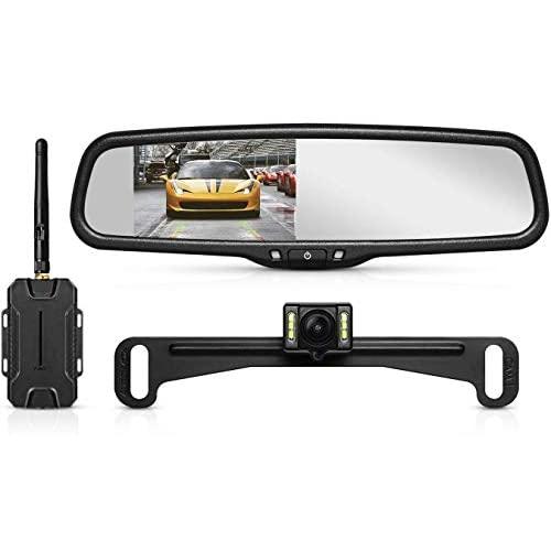 AUTO-VOX T1400 Upgrade Wireless Backup Camera Kit, Easy Installation with No Wiring, No Interference, OEM Look with IP 68 Waterproof Super Night Vision Rear View Camera