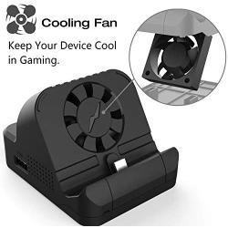 Switch Dock for Nintendo, TV Switch Docking Station Portable Switch Charging Dock for Nintendo Switch with 4K HDMI USB 3.0 Port and Cooling Fan 2021 Upgraded Version (Black)