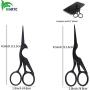 BIHRTC Pack of 2 Scissors Embroidery Scissors 4.5 Inch Black Stork Scissors Sharp Stainless Steel Scissors Small Sewing Scissors for Craft Sewing Handmade Needpoint Artwork Cross-Stitch