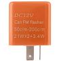 VCCA Motorcycle Flasher Relay, 12V 2-Pin Electronic Turn Signal Flasher Relay Speed Adjustable LED Flasher Fix Motorcycle Turn Signal Hyper Flash (Pack of 2)