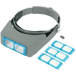 Double Lens Headband Magnifying Glass Head-Mounted Binocular Magnifier 1.5X 2X 2.5X 3.5X Optical Headset Magnifying Visor Reading Magnifier Jeweler Loupe with 4 Lens for Electronics Watch Repair