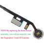Home Button Replacement for iPad 7 7th Gen 10.2'' 2019 (A2197 A2198 A2200),iPad 8 8th Gen 10.2'' 2020 (A2270 A2428 A2429 A2430) Incl Flex Cable Connector (White Rose Gold Ring)
