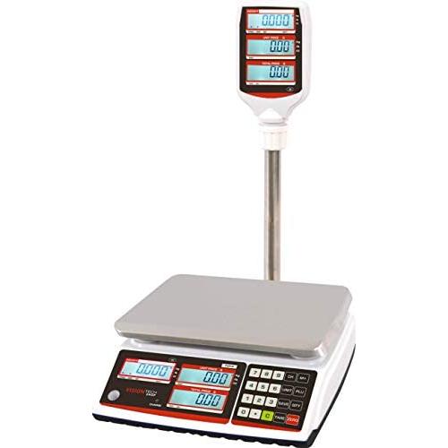 VisionTechShop TVP-12P Price Computing Scale with Pole Display, Lb/Oz/Kg Switchable, 12lb Capacity, 0.002lb Readability, NTEP Legal for Trade
