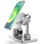 Imguardz Charging Stand Compatible with Magsafe Charger Apple Watch AirPods/Pro iPhone 12/Pro/Max/Mini, Upgraded Charging Station Holder Desk Dock Base Mount for Multiple Devices (Silver Grey)