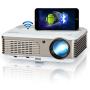 WiFi Projector, Wireless Bluetooth Projector 3900 Lumen HD 1080P LED Projector for Home Theater Outdoor Movies, Smart Android Projector Compatible with iPhone, Laptop, HDMI, USB, PS4 for Video Games