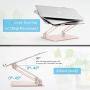 Boyata Laptop Stand, Adjustable Ergonomic Laptop Holder, Aluminium Alloy Notebook Stand Compatible for MacBook Pro/Air, Dell XPS, Lenovo, Samsung Laptops Up to 17 inches-Champagne Gold