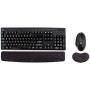 BRILA Memory Foam Mouse & Keyboard Wrist Rest Support Pad Cushion Set for Computer, Laptop, Office Work, PC Gaming - Massage Holes Design - Easy Typing Wrist Pain Relief (Black Bundle)