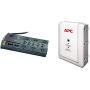 APC Surge Protector, 11 Outlet Surge Protector Power Strip Black & Wall Outlet Multi Plug Extender, P6W, (6) AC Multi Plug Outlet, 1080 Joule Surge Protector Beige