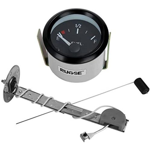 RUPSE 2'' 52mm Universal Car SUV Fuel Level Gauge Meter w/Fuel Sensor E-1/2-F Pointer 12V