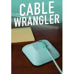 Smartish Cable Wrangler - Magnetic Cable Manager & Cord Organizer for Desk or Nightstand (Silk) - Teal Me More