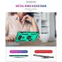 YZOK for LG Aristo 5 Case,with HD Screen Protector,LG Phoenix 5,Fortune 3,Risio 4 Case,[Military Grade] Ring Car Mount Kickstand Hybrid Hard PC Soft TPU Shockproof Protective Case for LG K8x (Teal)