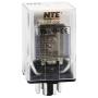 NTE Electronics R02-11A10-120 R02 Series General Purpose Multicontact AC Relay, DPDT Contact Arrangement, 10 Amp, 8 Pin Octal Plug, 120 VAC