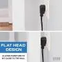 10 Ft Extension Cord with 3 Electrical Power Outlet - 16/3 Durable Black Cable