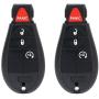 ANGLEWIDE Car Key Fob Keyless Entry Remote Replacement for 15-17 Ram 1500 2500 3500 4000 4500 5500 (FCC GQ4-53T) 4 Buttons Black 2pad