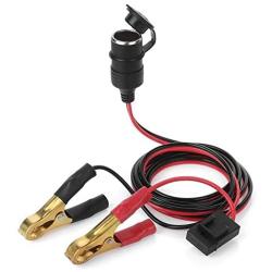 78.8 INCH DC12V 220W Car Cigarette Lighter Extension Cable Alligator Clips Connector Power Plug Socket with Fuse Tap 25A Fuse