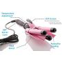 Alure Three Barrel Curling Iron Wand with LCD Temperature Display - 1 Inch Ceramic Tourmaline Triple Barrels, Dual Voltage Crimping Tool, Best Hair Waver for Beachy/Frizz Free Waves