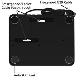 All-in-One Desk Organizer & Docking Station/Stand for iPad/iPhone/Tablets/Smartphones with 3 USB Ports