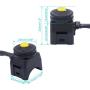 Taiss Motorcycle Kill Stop Waterproof Push Button Switch Bicycle Bike ATV Dirt 12v 7/8″(22mm) Handlebar Universal Yellow Dots Horn Button F016-Y