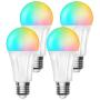 Smart Bulbs Smysen: Smart Light Bulb, Smart Bulb Alexa,810 Lumen, A19 LED Smart Home Light Bulb, Compatible with Alexa and The Google Assistant, No Hub Required 4-Pack