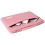 MacBook Air 11 Inch Case Bundle 5 in 1,iCasso Ultra Slim Plastic Hard Cover with Canvas Sleeve,Screen Protector,Keyboard Cover & Dust Plug for MacBook Air 11 Inch Model A1370/A1465 - Rose Quartz