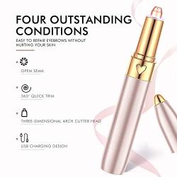 Eyebrow Trimmer, Rechargeable Eyebrow Razor, Painless-Precision Eyebrow Hair remover Eyebrow Shaper Tool For Face Lips Nose Facial Hair Removal for Men Women