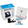 Azpen Dockall D108 - Qi Wireless Fast Charging Docking Station with Upgraded Bluetooth Speaker System White Color, Glossy White